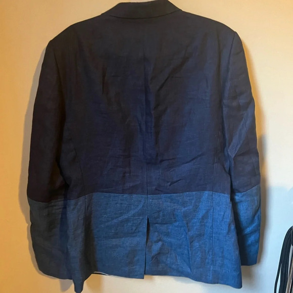 GSUS Industries Linen Two Toned Blue Jacket, size large - Picture 3 of 9
